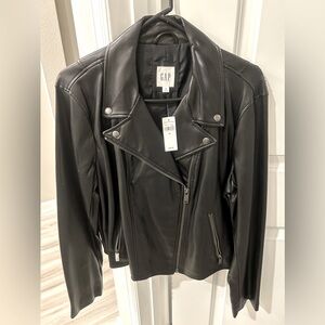 NWT GAP Faux Leather, Moto Jacket, some spots on front and shoulder as pictured.